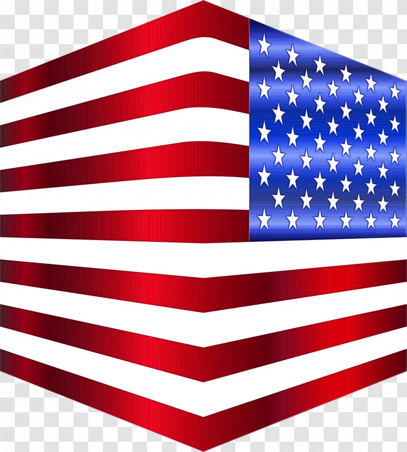 Flag Of The United States Line Font - Day Usa - Veterans Transparent PNG