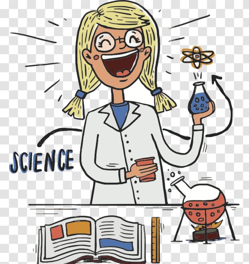 Scientist Laboratory Science Drawing Chemistry - Human Transparent PNG