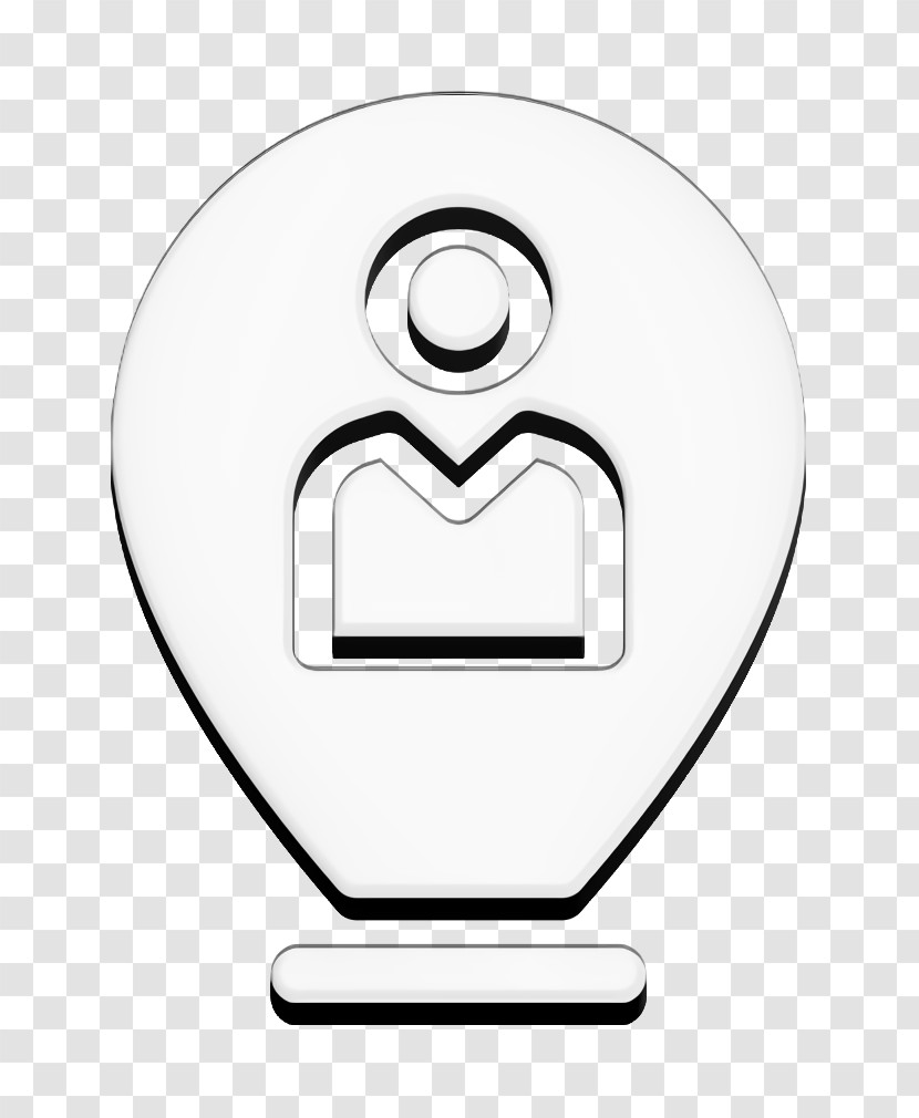 Filled Management Elements Icon Pin Icon Location Icon Transparent PNG