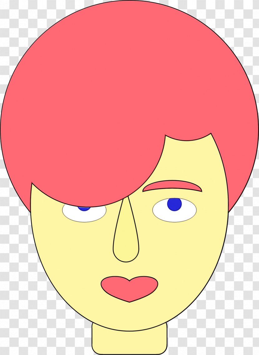 Face Cheek Cartoon Nose Pink - Forehead Chin Transparent PNG