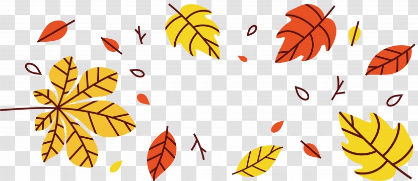 Leaf Petal Deciduous Autumn - Hand Painted Leaves Transparent PNG