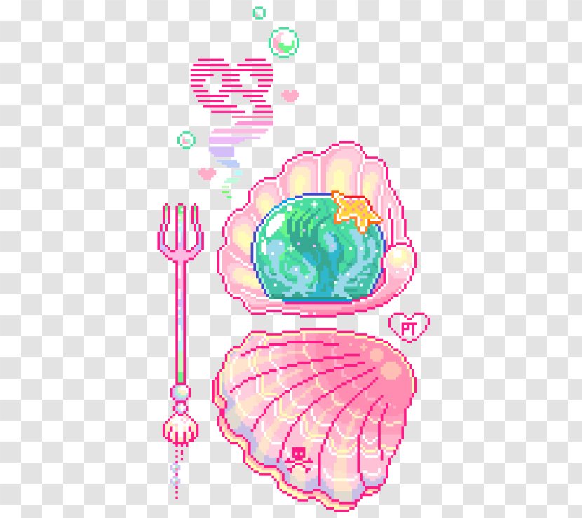 Pixel Art Drawing Clip - Flower - Jellyfish Transparent PNG