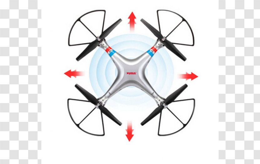 Quadcopter Syma X8G Unmanned Aerial Vehicle Radio Control Gyroscope - Aircraft - White Transparent PNG