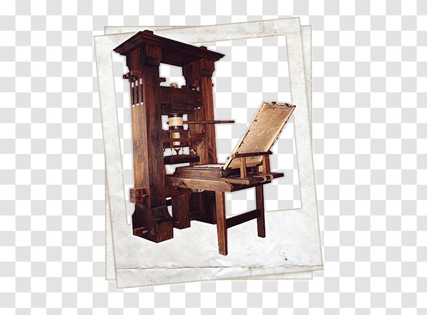 Gutenberg Bible Printing Press Inventor Movable Type - Johannes - Inventions Transparent PNG