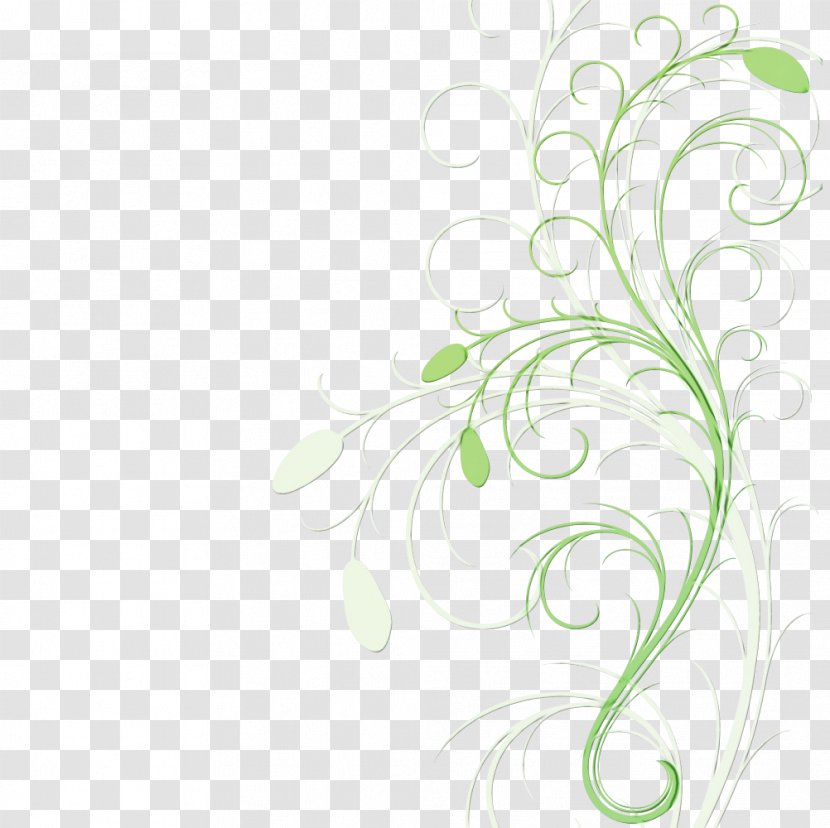 Green Leaf Background - Plant - Flower Ornament Transparent PNG