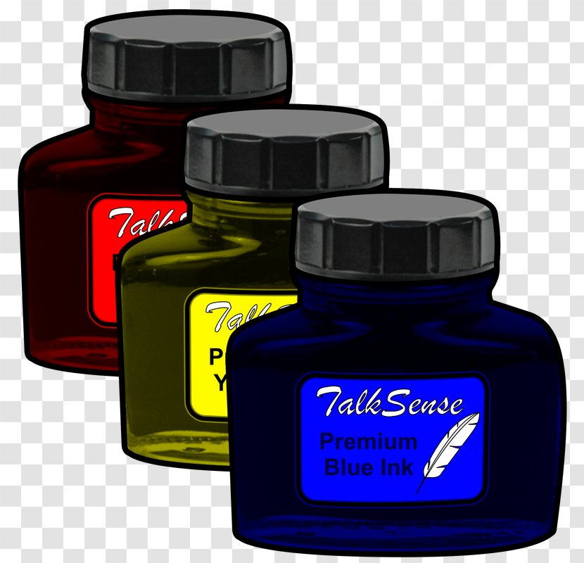 Glass Bottle Cobalt Blue - Ink Shading Material Transparent PNG