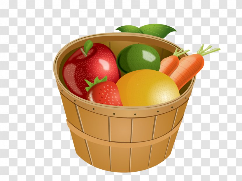 Basket Of Fruit Lemon Clip Art - Stock Photography - Yellow Bamboo Baskets And Vegetables Transparent PNG