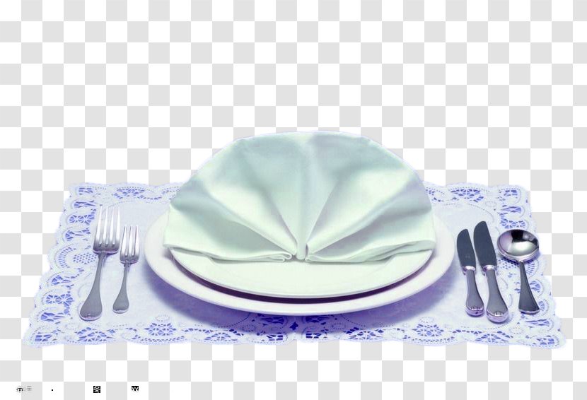 Napkin Knife Fork Tray - Spoon - A Blue-purple Hat And Buckle-free Material Transparent PNG