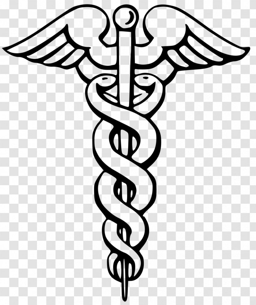 Staff Of Hermes Rod Asclepius Greek Mythology Caduceus As A Symbol Medicine - Monochrome Transparent PNG