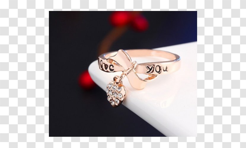 Love Letter Heart Image Ring - Gift - Bow Transparent PNG