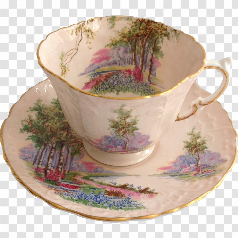 Coffee Cup Saucer Porcelain Teacup Plate Transparent PNG