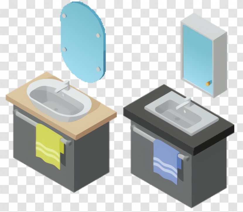 Bathroom Cartoon - Plastic - Rectangle Transparent PNG
