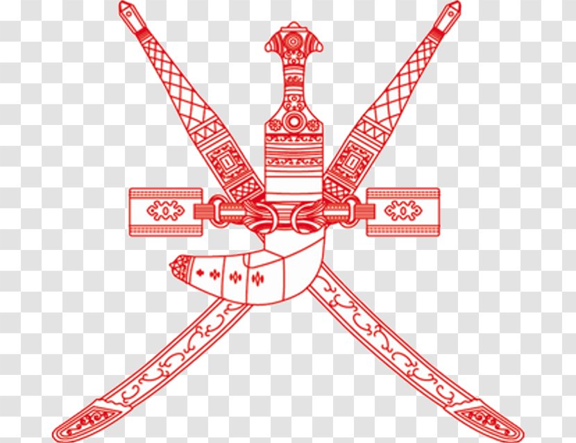 National Emblem Of Oman Coat Arms Janbiya Khanjar - Flag Transparent PNG