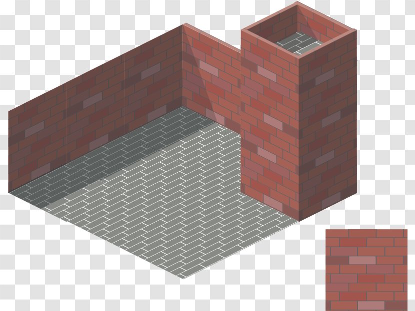 Brick Wall Tile Clip Art - Isometric Graphics In Video Games And Pixel Transparent PNG