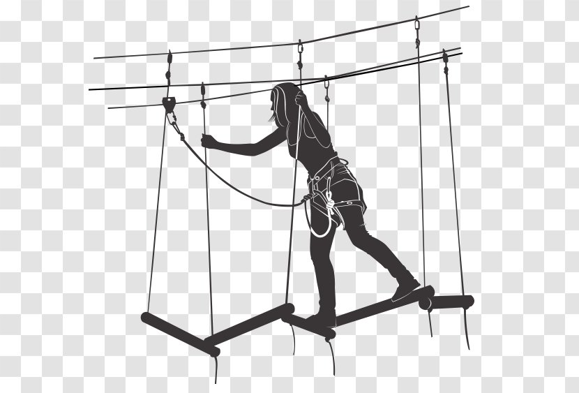 Ropes Course Adventure Park Clip Art - Rope Transparent PNG