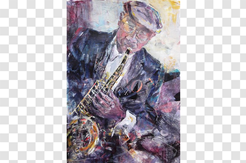 Watercolor Painting Art Museum Dance - Cartoon - Saxophone Player Transparent PNG