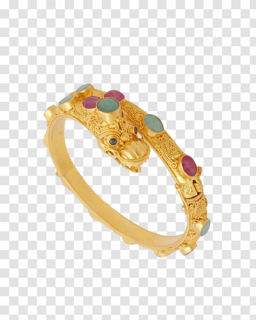 Gold-filled Jewelry Gemstone Silver Bangle - Gallery Kohinoor - Gold Transparent PNG