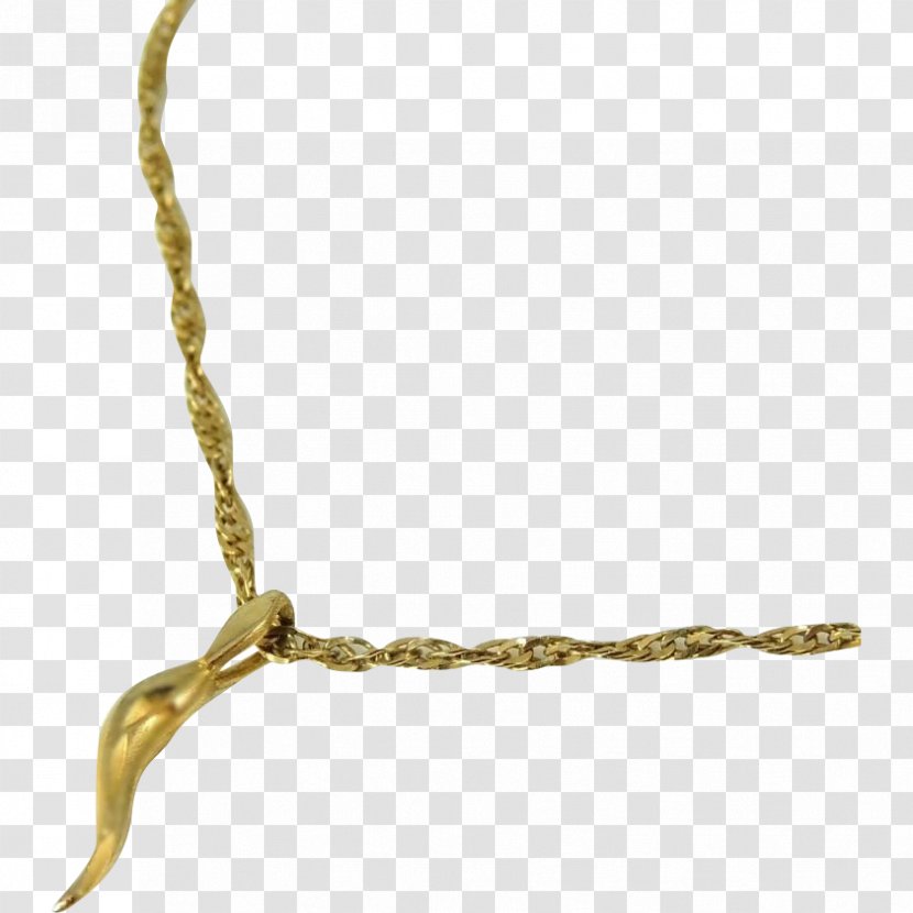 Necklace Cornicello Italian Charm Bracelet Gold Transparent PNG