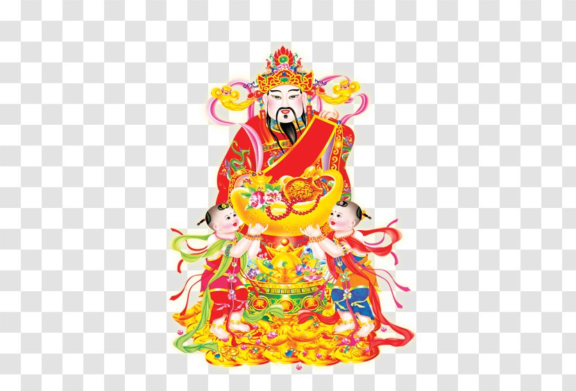 Caishen Chinese New Year Deity Folk Religion Gods And Immortals - God Of Wealth Transparent PNG