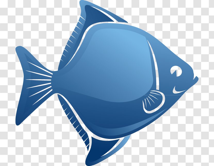 Fish Icon Design - Electric Blue Transparent PNG