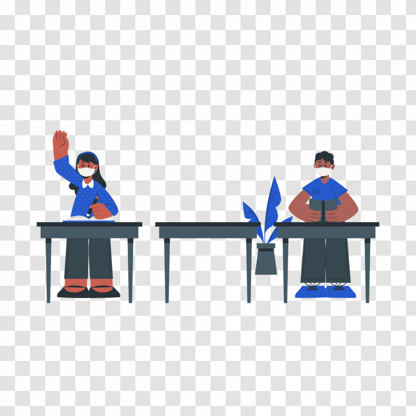 Desk Table Cartoon Office Chair Furniture Transparent PNG