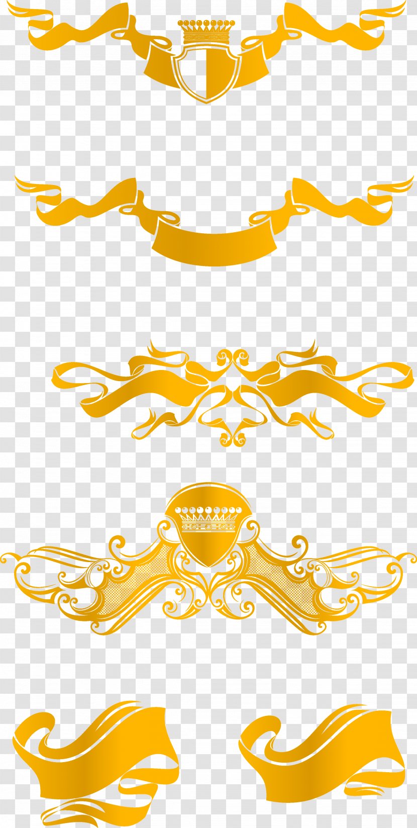 Ornament Decorative Arts Royalty-free Clip Art - Stock Photography - Yellow Ribbon Transparent PNG
