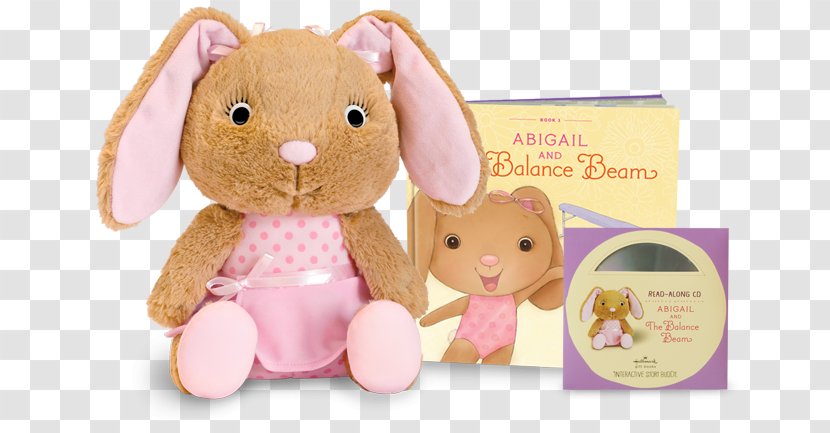 Hallmark Interactive Story Buddy Bell Abigail And The Balance Beam Nugget's First Day Of School Toy Cards - Plush - Teddy Bunny Real Transparent PNG
