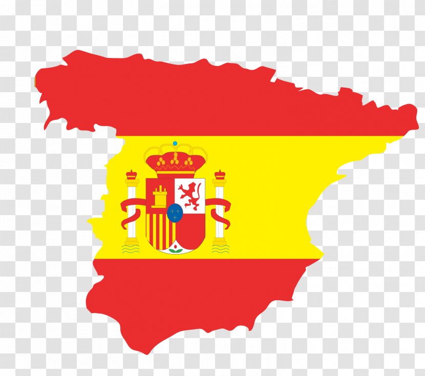 Flag Of Spain Europe Illustration - Yellow - Vector Map Transparent PNG