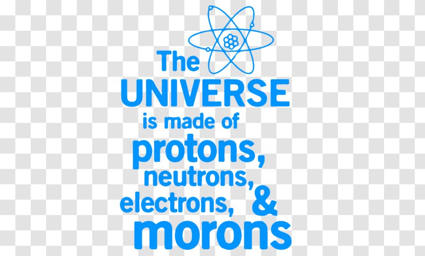 Particle Physics T-shirt Proton Neutron Universe - Blue Transparent PNG