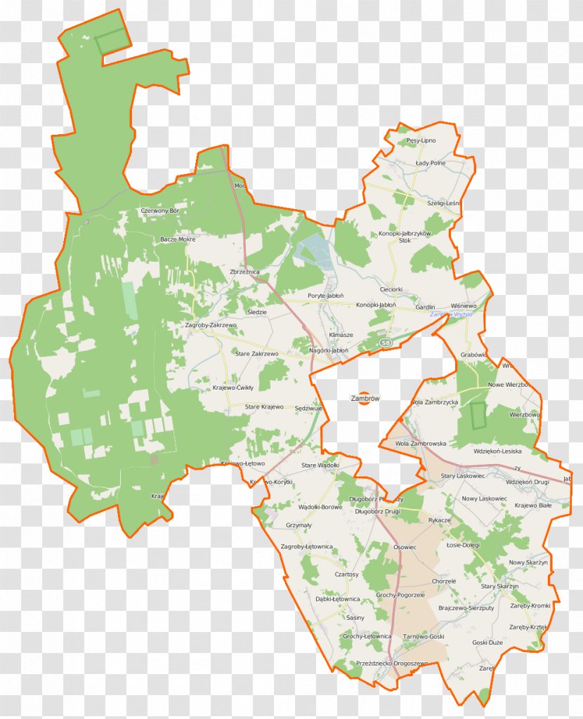Czerwony Bór, Podlaskie Voivodeship Osowiec, Zambrów County Wiśniewo, Sędziwuje - Area - Located Transparent PNG