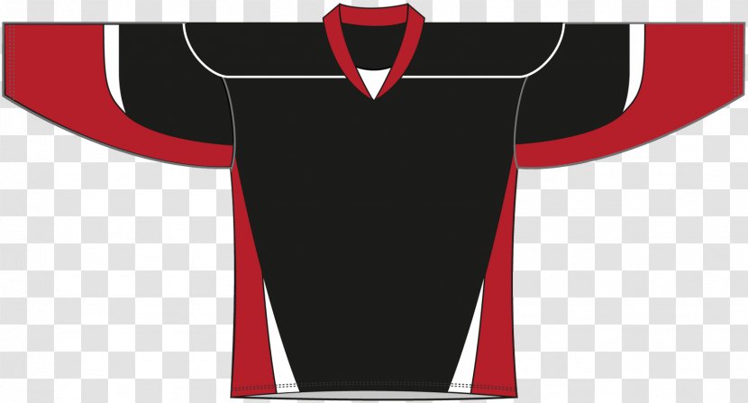 T-shirt Hockey Jersey Red Sleeve - Ice Transparent PNG