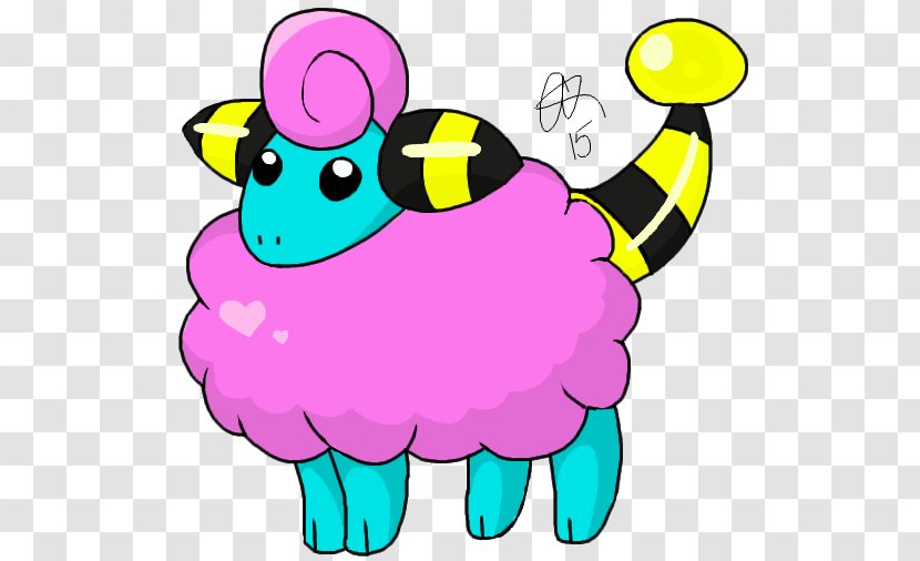 Mareep Sheep Art Ampharos Clip - Pink Transparent PNG