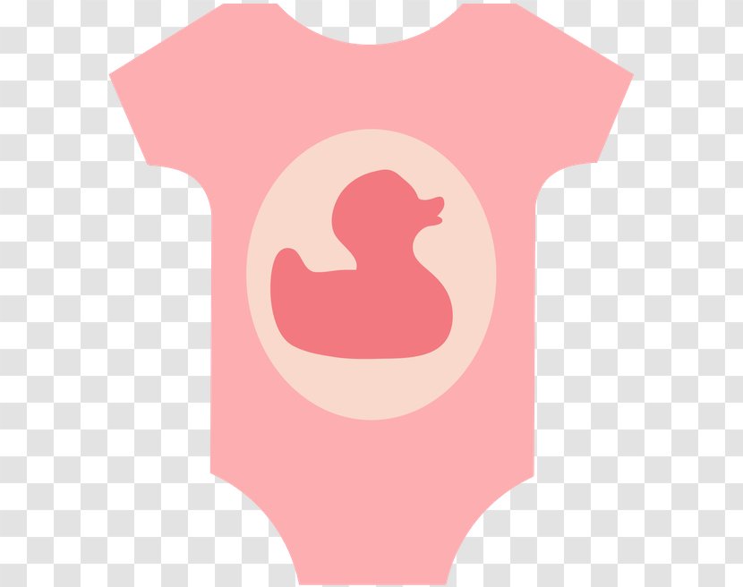 Cartoon Baby Bird - Pink M - Infant Bodysuit Water Transparent PNG