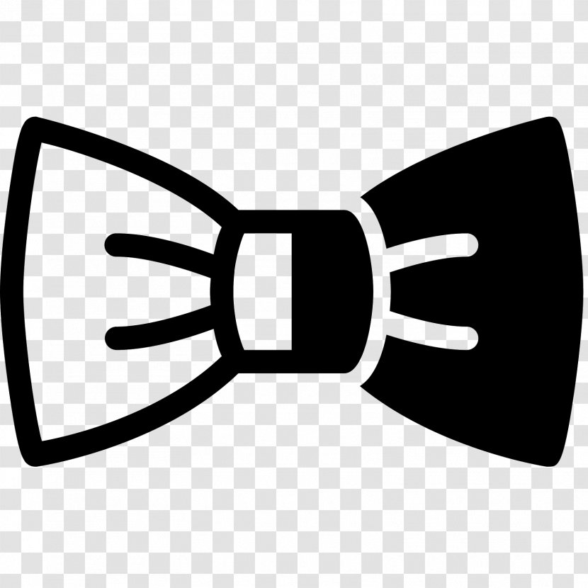 Necktie Bow Tie Clip Art - Black And White Transparent PNG