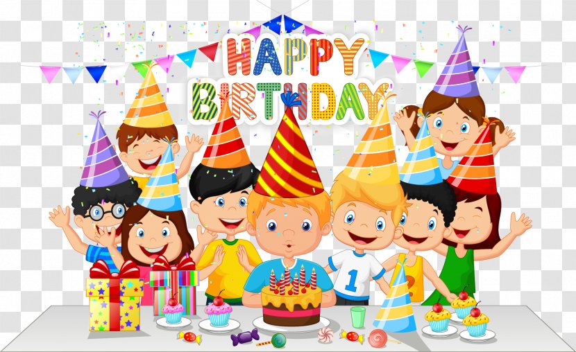 Birthday Cake Party Cartoon - Flower - Happy Transparent PNG