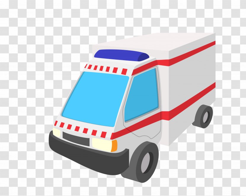 Caricature Euclidean Vector Icon - Car - Cartoon Ambulance Material Transparent PNG