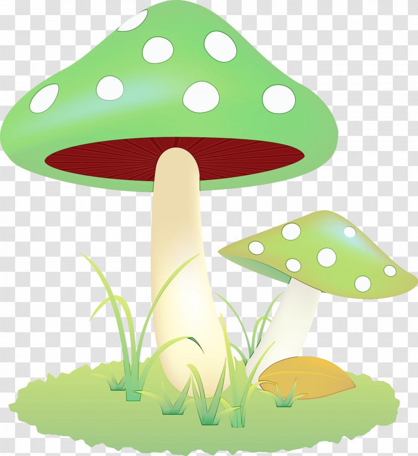 Mushroom Green Pattern Transparent PNG