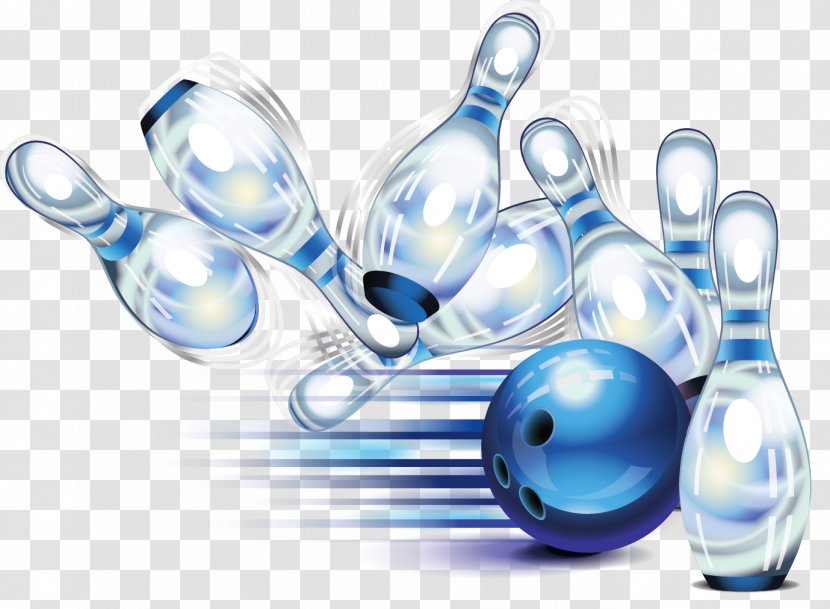 Ten-pin Bowling Ball Pin - Sport - Blue Transparent PNG
