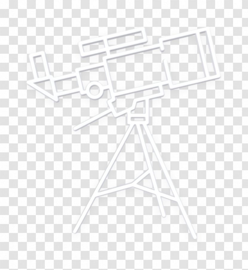 Education Icon - Blackandwhite Telescope Transparent PNG