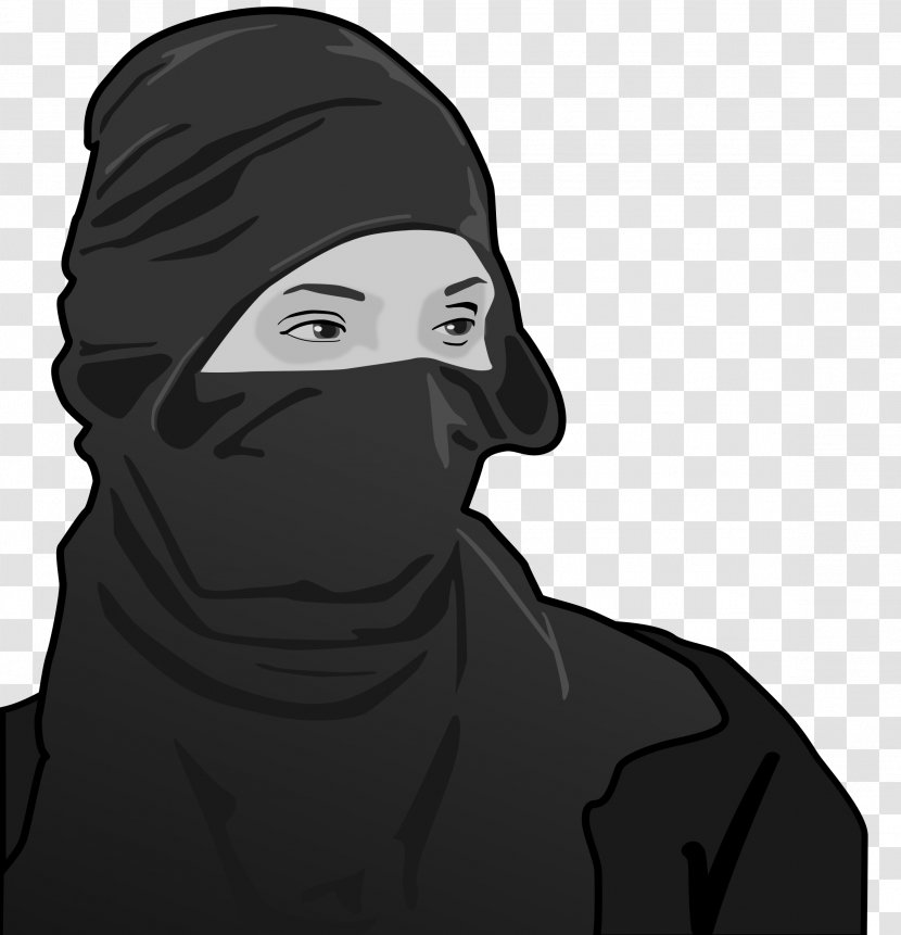 Portrait Clip Art Mask Woman Facial Hair - Flower - Balaclava Transparent PNG