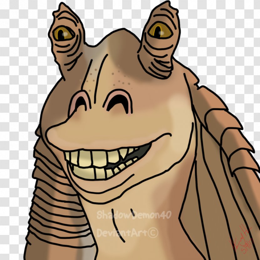 Jar Binks Illustration Star Wars DeviantArt - Watercolor - Flower Transparent PNG