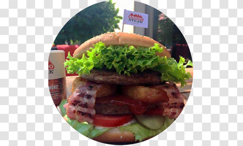 Hamburger Asado Cheeseburger Buffalo Burger Fast Food - Asadosteak - Steak Transparent PNG