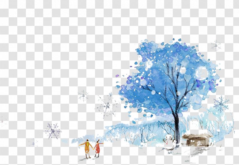 Winter Snow Illustration - Ice - Tree Picture Material Transparent PNG