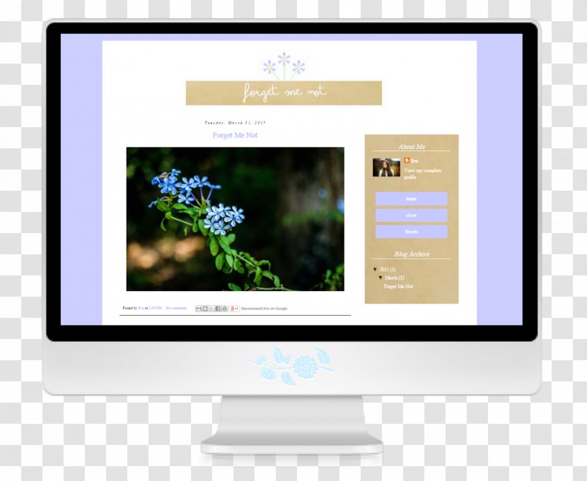 Multimedia Computer Monitors Website Product - Forget Me Not Watercolor Transparent PNG