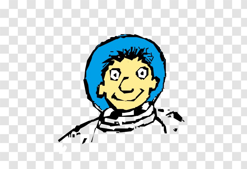 Astronaut Icon - Flower - With Blue Hair Transparent PNG