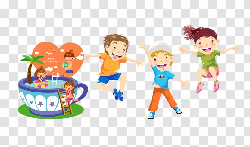 Child Play Jumping Illustration - Toddler - Cartoon Kids Transparent PNG