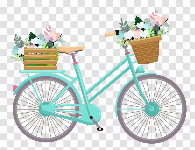 Bicycle Romance Clip Art - Wheel - Bicycles Transparent PNG