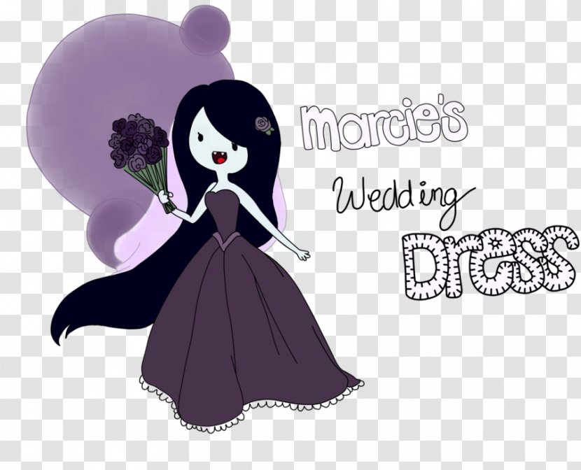 Marceline The Vampire Queen Princess Bubblegum Wedding Dress Bride - Gown Transparent PNG
