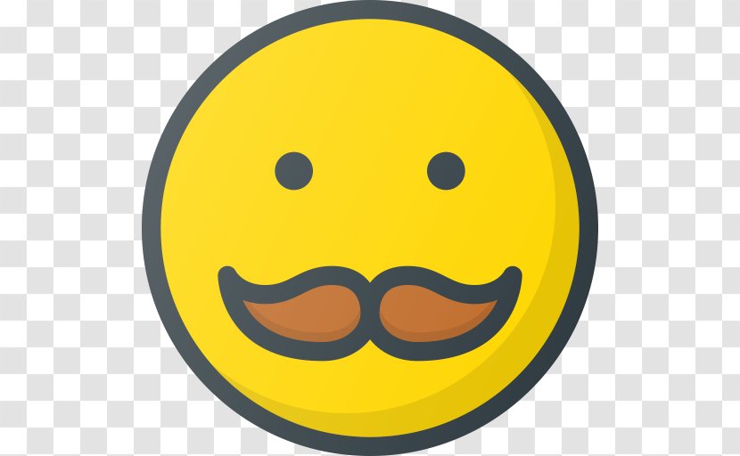Smiley Emoticon Emoji - Moustache Transparent PNG