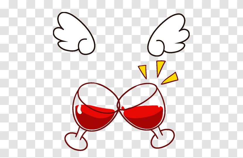 Red Wine Alcoholic Beverage Transparency And Translucency - Smile - One Pair Of Glasses Transparent PNG